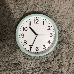 Mint green wall clock